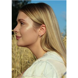 Серьги из серебра с фианитами родированные 925 пробы S256731010р