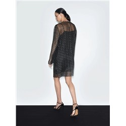 Платье мини с блеском, PL1515/midnight