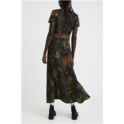Vestido camisero maxi largo
