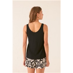 Camiseta tirantes viscosa negro