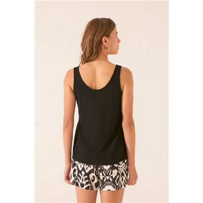 Camiseta tirantes viscosa negro