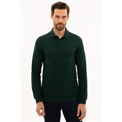 Pierre Cardin Erkek Koyu Yeşil Slim Fit Polo Yaka Sweatshirt G021GL082.000.1208969