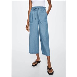 Pantalón algodón cinturón  -  Mujer | MANGO OUTLET Melilla