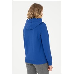 Kadın Saks Kapüşonlu Sweatshirt