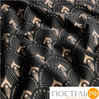 Togas ЛАДНЕР черно-серый к-т наволочек 70x70, 2 пр, 100% хлопок, роял сатин
