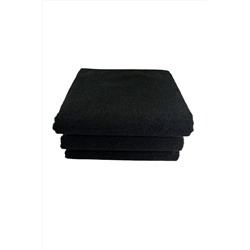 Bol Ticaret Tekstil 12 Adet Outlet Siyah Mikrofiber Kuaför Havlusu Saç Boyası Tutmayan 50x90 Cm OUTLETMİKRO12