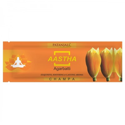 PATANJALI Aastha Agarbatti Champa  Благовоние Чампа 25г