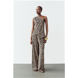 ANIMAL PRINT ASYMMETRIC TOP