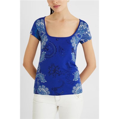 Camiseta manga corta paisley