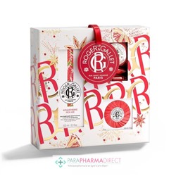 Roger & Gallet - Coffret Noël Bienfaisant Gingembre Rouge (Eau Parfumée 100ml + Galets de Bain 3x25g + Savon 50g)