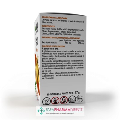 ArkoPharma ArkoGélules - Maca - Énergie & Désir - BIO 40 gélules