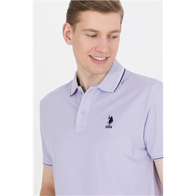 Erkek Lila Basic Polo Yaka Tişört