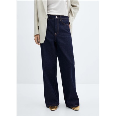 Jeans wideleg loose tiro bajo