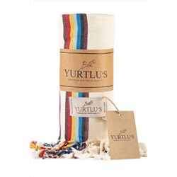 YURTLUS, %100 Pamuk Peştemal, 95x180 Cm , Yumuşak, Plaj Havlusu, Banyo Havlusu, Hızlı Kurur, Premium Kalite