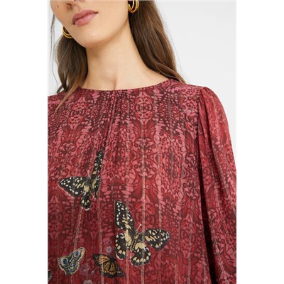 Blusa viscosa mariposas