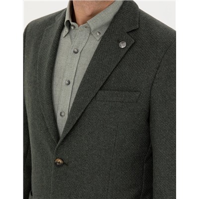 Haki Slim Fit Ceket