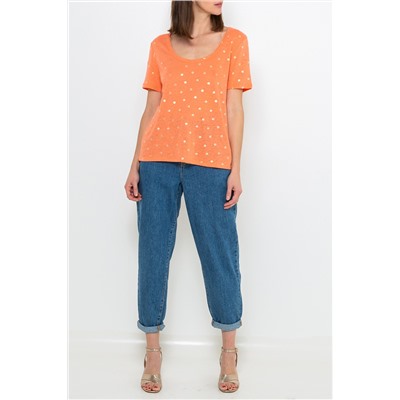 Camiseta de lino Naranja