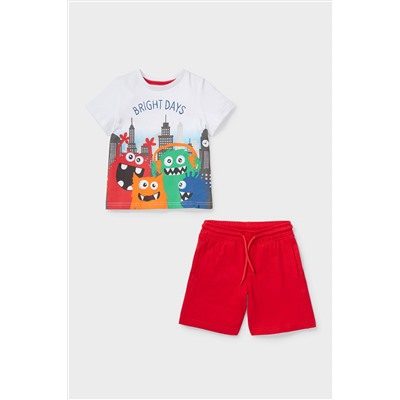 Set - Kurzarmshirt und Shorts - Bio-Baumwolle