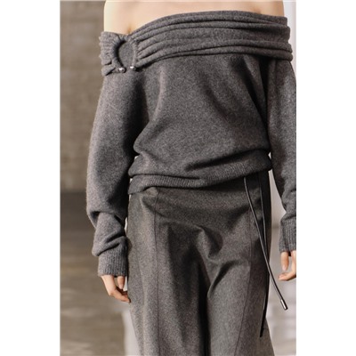 DRAPED KNIT SWEATER