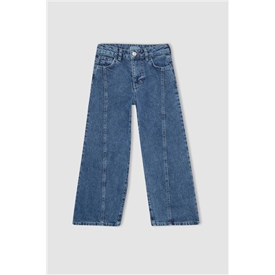Defacto Kız Çocuk Wide Leg Geniş Paça Pamuk Astarlı Pantolon A7925A823AU