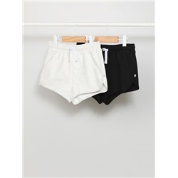 PACK OF 2 BASIC PLAIN PLUSH SHORTS