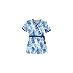 UA Floral Zen Navy Print Scrub Top