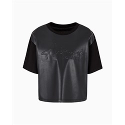 CROPPED FIT T-SHIRT WITH ASV FABRIC EMBOSSED LOGO