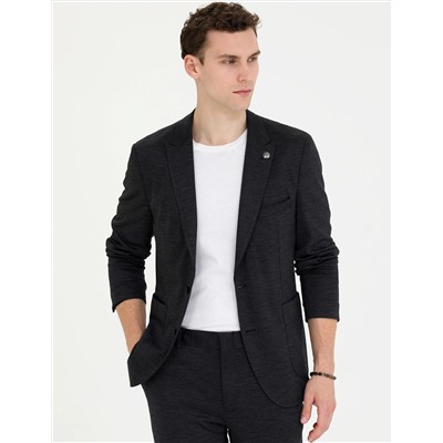 Antrasit Ekstra Slim Fit Spor Takım Elbise