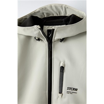 WATER-REPELLENT TECHNICAL HOODED JACKET