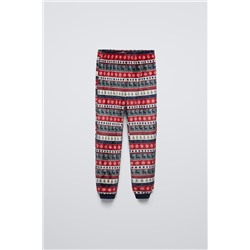 AGES 6-14/ GREEK KEY FLEECE PYJAMAS