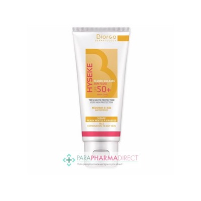 Biorga Hyseke Fluide Solaire SPF50+ Très Haute Protection Visage 40ml