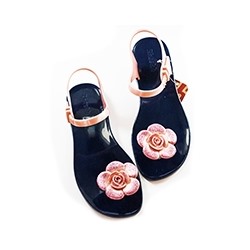 САНДАЛИИ JELLY FLOWER (СИНИЙ - РОЗОВЫЙ) / ZHOELALA JELLY FLOWER BLUE - PINK
