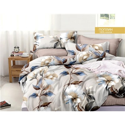 Постельное белье Зима-Лето из поплина с окантовкой ЗЛПО22-1394