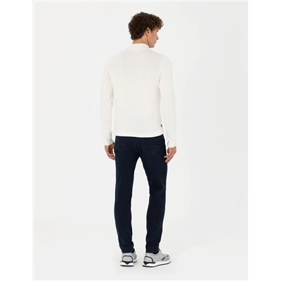 Koyu Lacivert Slim Fit Jean Pantolon