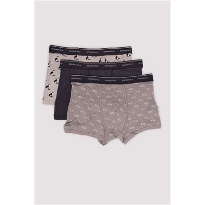 Pack 3 boxers gatos y pescados