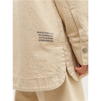 Oversize рубашка SUSTINERI из неокрашенного денима