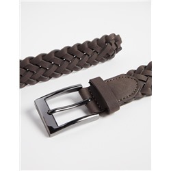 Braided Belt, Men, Brown