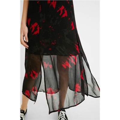 Vestido midi slim cortes