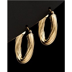 Fremada 14K Italian Gold Twist Hoops