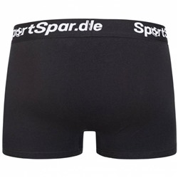 SportSpar  Sportspar.de Herren "Sparbuchse" Boxershorts schwarz-weiß