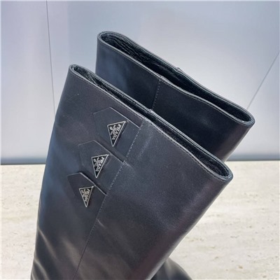 Женские широкие сапоги Prad*a длиной до колена