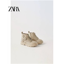 ZARA  😍 официальный сайт⚡️ стильные осенние ботинки для маленьких модниц , скидка 50🛍    ✅Цвет: на фото     ✅Материал: pu