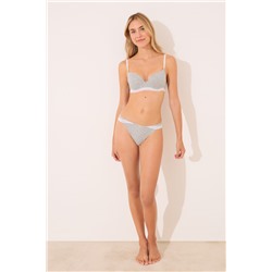GORGEOUS Sujetador push up algodón relleno aro gris