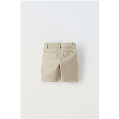 PLAIN CHINO BERMUDA SHORTS