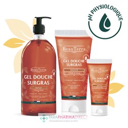 BeauTerra Gel Douche Surgras - Monoï 100 mL - Format Voyage