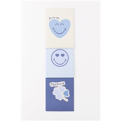 Pack 3 libretas azules SmileyWorld®