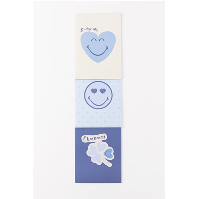 Pack 3 libretas azules SmileyWorld®