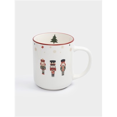 Кружка, 370 мл, 2 шт, фарфор P, белая, Щелкунчики, Nutcracker