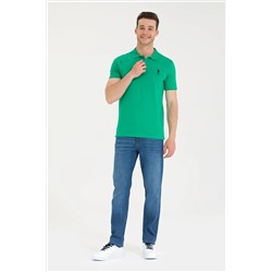 Erkek Yeşil Basic Polo Yaka Tişört