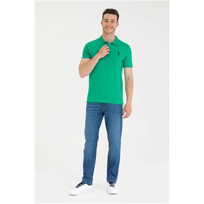 Erkek Yeşil Basic Polo Yaka Tişört